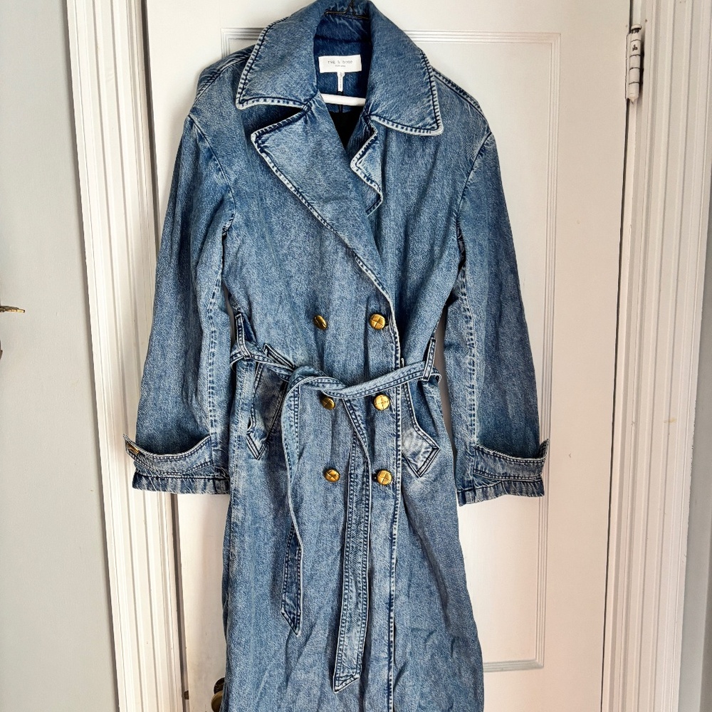 Rag and Bone BNWT featherweight denim trench